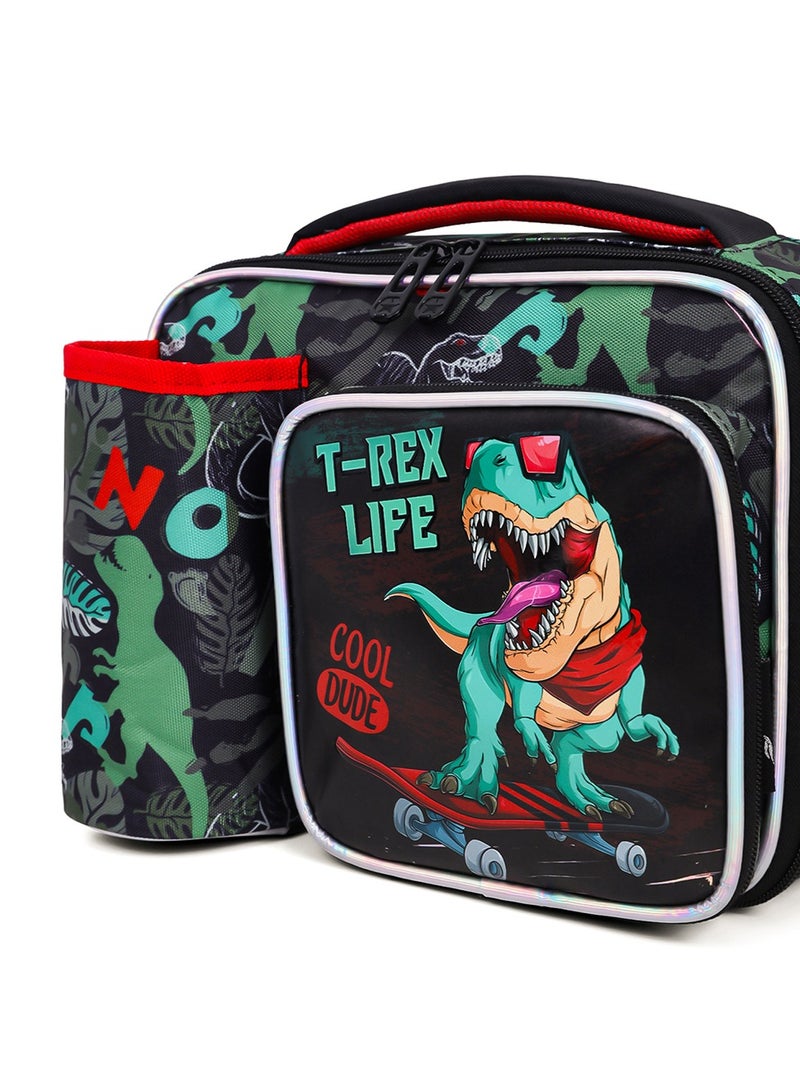 Eazy Kids Bottle With Kids Lunch bag - Dinosaur - Green - Image 2