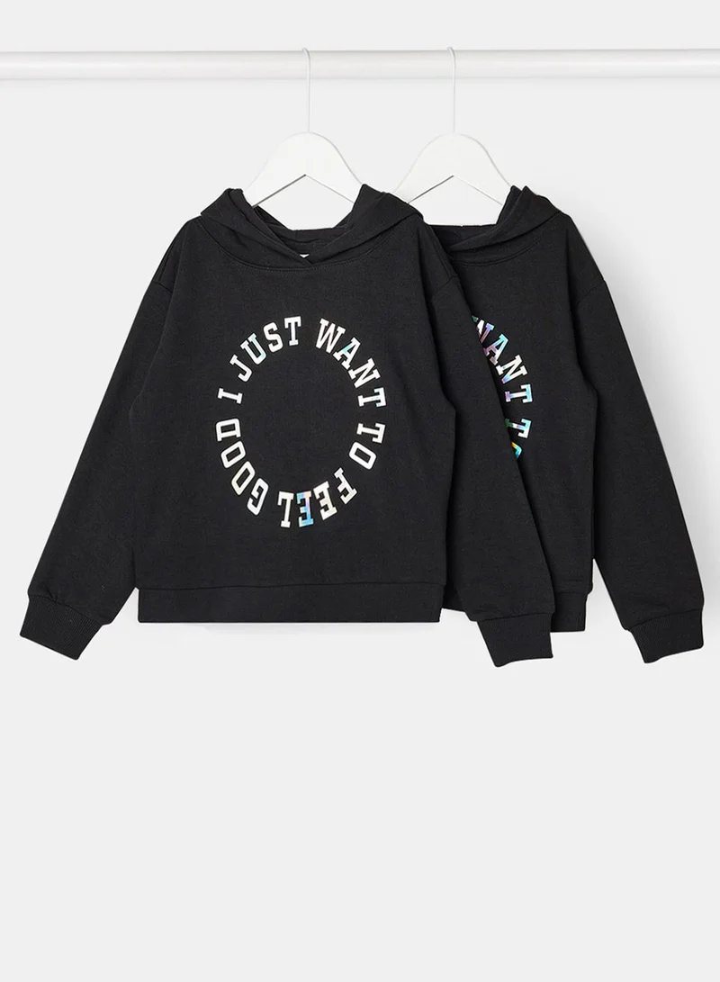 ONLY Kids 2 Pack Relaxed Fit Hoodie