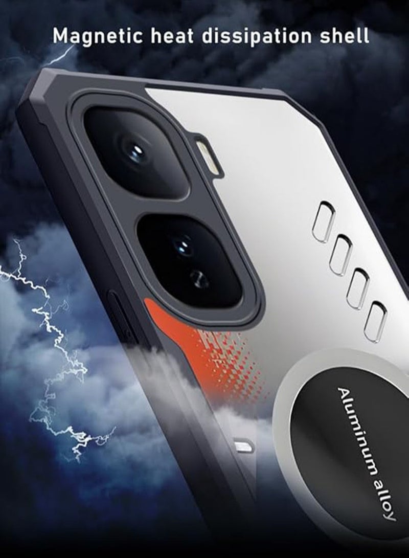 Magnetic Case Compatible with Vivo IQOO Neo 10 Pro, Built In Magnetic Attraction and Heat Dissipation Metal Magnetic Shell Cover for Vivo IQOO Neo 10 Pro
