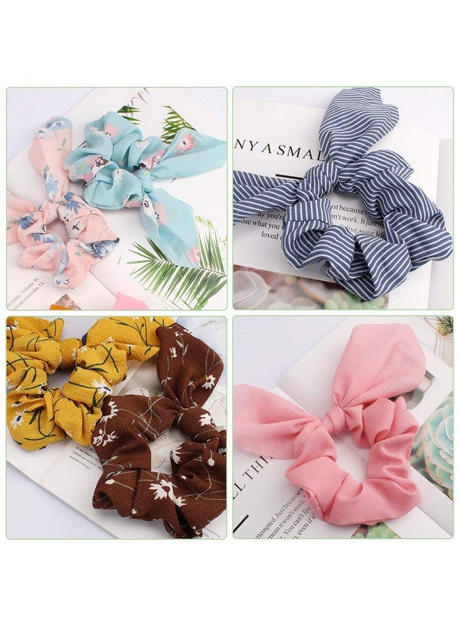 ACO-UINT 20 Pack Adorable Chiffon Bow Hair Scrunchies For Women, Thick Hair Bunny Ear Scrunchies, Elastic Bulk Hair Accessories And Ties For Girls - Image 2