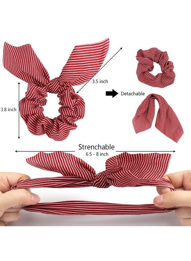 ACO-UINT 20 Pack Adorable Chiffon Bow Hair Scrunchies For Women, Thick Hair Bunny Ear Scrunchies, Elastic Bulk Hair Accessories And Ties For Girls - Image 3