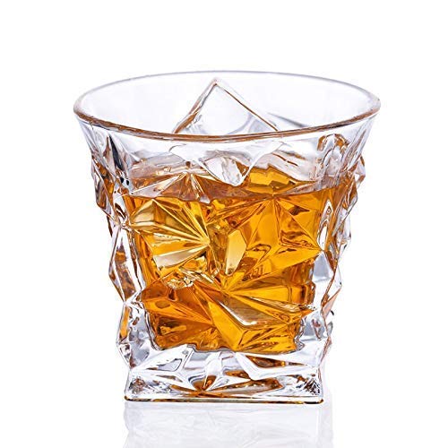 NVRA Diamond Designing Clear Cut Modern Fashioned 300ML Glass to Serve and Take Different Drinks Transparent_300 ml Set of 12 - Image 1