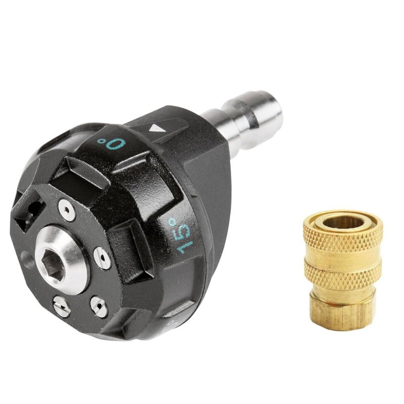 STARQ رؤوس فوهة غسالة الضغط المصنوعة من الألمنيوم، 6 في 1 تغيير سريع، فوهة غسالة ضغط قابلة للتعديل مع توصيل سريع 1/4 بوصة و 3/4 بوصة - Image 1