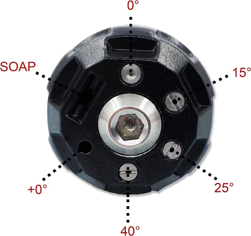 STARQ رؤوس فوهة غسالة الضغط المصنوعة من الألمنيوم، 6 في 1 تغيير سريع، فوهة غسالة ضغط قابلة للتعديل مع توصيل سريع 1/4 بوصة و 3/4 بوصة - Image 2
