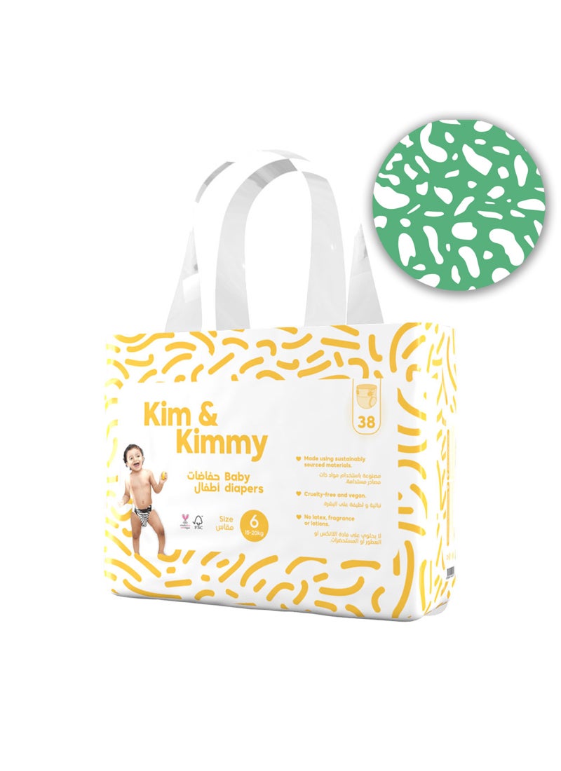 Kim & Kimmy Baby Size 6 Diapers 15 To 20Kg 38 Diapers - Image 3