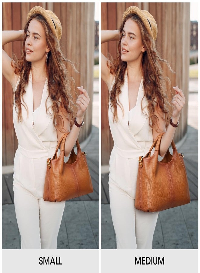 Kattee Leather Purses and Handbags for Women, Medium Crossbody Bags Trendy, Soft Shoulder Satchel Bags, Sorrel - Image 2