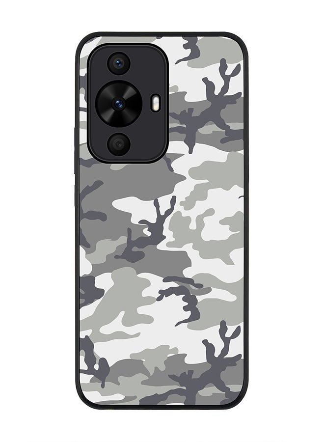 Stylizedd Rugged Black edge case for Huawei nova 12s / Huawei nova 11/ Huawei nova 12 Lite 4G, Slim fit Case Flexible Anti Drop TPU Gel Thin Cover - Artic Camo - Image 1