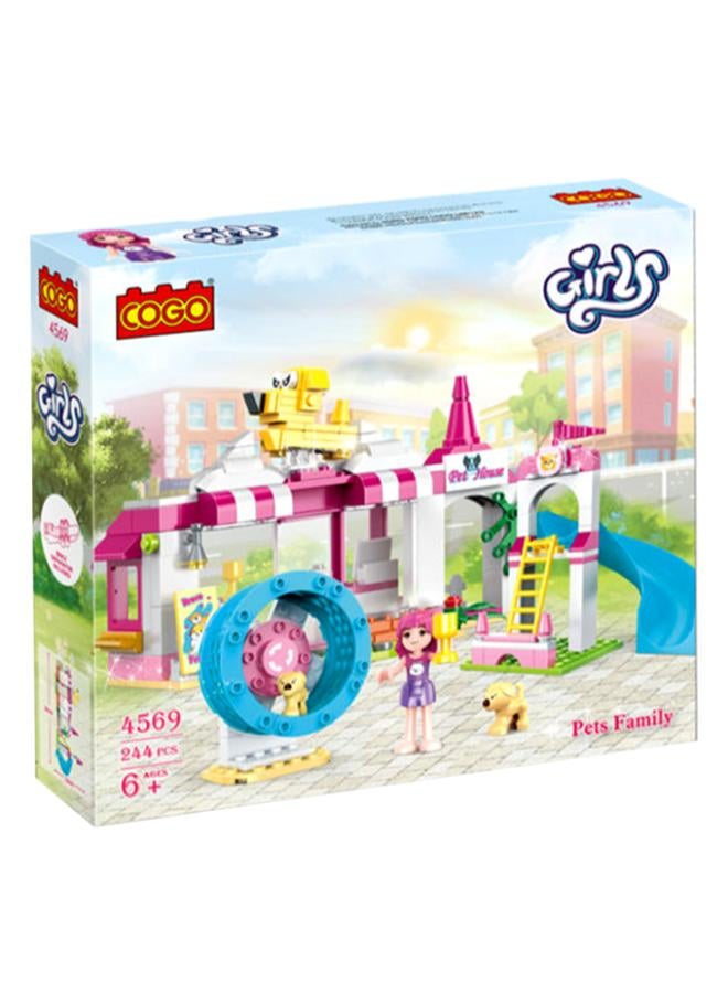 COGO COGO Pet Construction Kit, Care Centre for Dogs and Cats, Friends Animals, Play Set, Pet Playground with Slide, Girls and Boys, Toy for Children from 6 Years, 244 Pieces  - Image 1