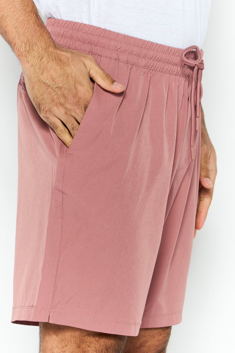 DKNY Men Brand Logo Board Shorts, Mauve - Image 3
