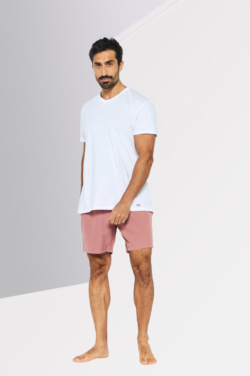 DKNY Men Brand Logo Board Shorts, Mauve - Image 2