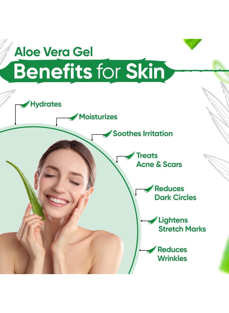 كازيما جل الصبار ٥٠٠ غرام (شفاف) للوجه والبشرة والشعر - Image 3