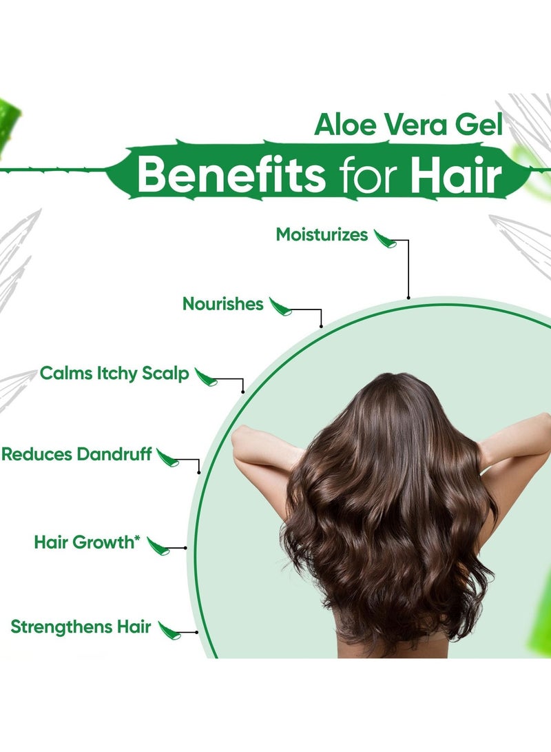 كازيما جل الصبار ٥٠٠ غرام (شفاف) للوجه والبشرة والشعر - Image 4