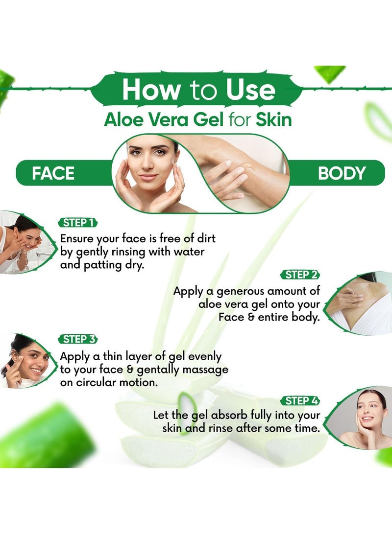 كازيما جل الصبار ٥٠٠ غرام (شفاف) للوجه والبشرة والشعر - Image 5