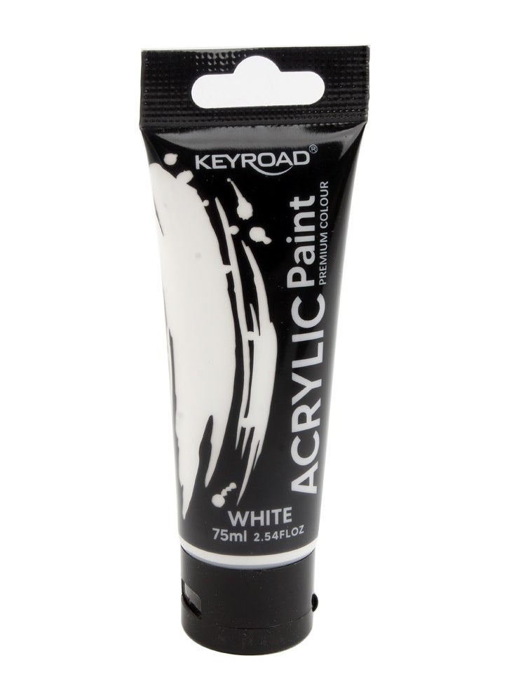 Keyroad White Acrylic Paint 75 ml Keyroad KR972203 