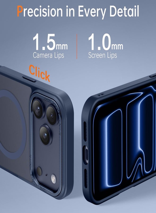 BENTOBEN Magnetic for iPhone Pro Case [Compatible with Magsafe] Translucent Matte Pro Phone Case Slim Shockproof Women Men Girls Boys Protective Cover Cases for iPhone Pro 6.1", Navy Blue - Image 5