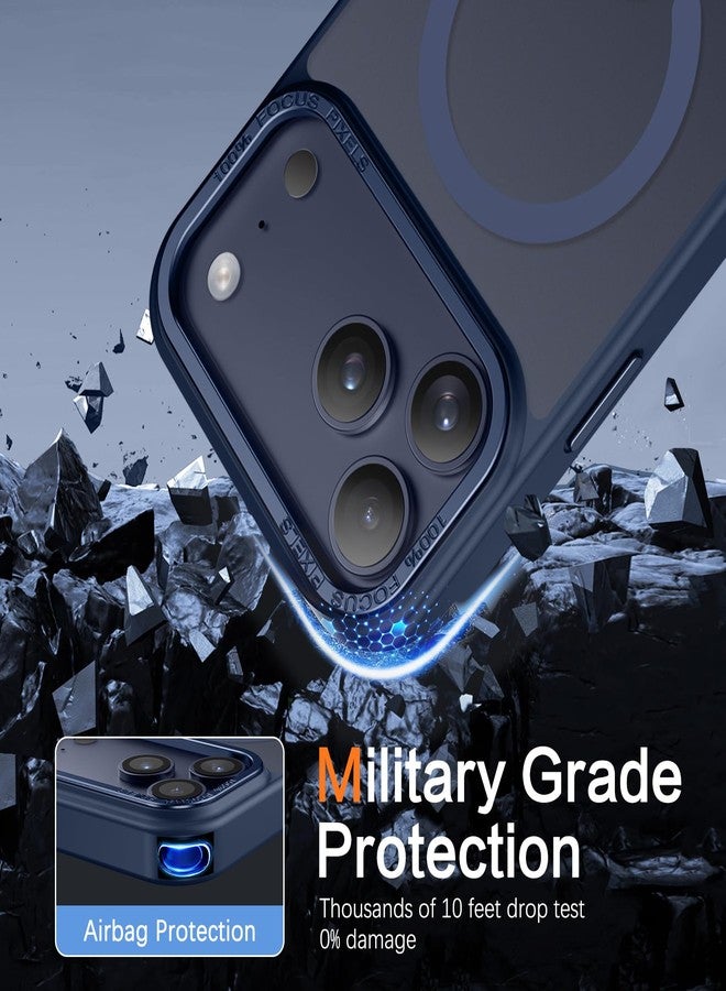 BENTOBEN Magnetic for iPhone Pro Case [Compatible with Magsafe] Translucent Matte Pro Phone Case Slim Shockproof Women Men Girls Boys Protective Cover Cases for iPhone Pro 6.1", Navy Blue - Image 4