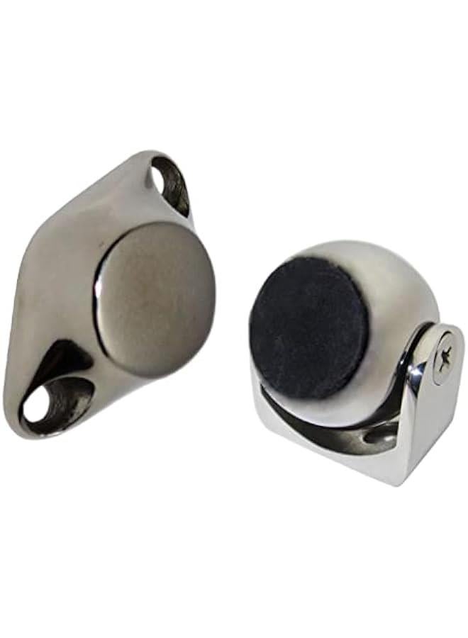 Marine 316 Stainless Steel 2 inch Magnetic Holder Door Stop Wall Mount Soft Catch Doorstop for Boats, RV, Hold Your Doors Open Softly  - Image 1
