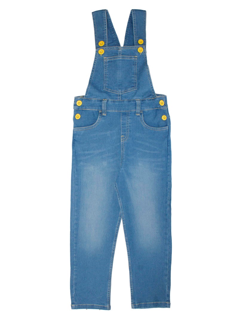 KiddoPanti Boys Denim Dungaree Pant, Lt Wash, 3-4Y - Image 5
