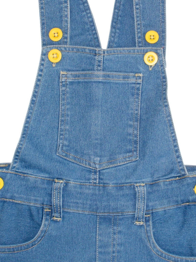KiddoPanti Boys Denim Dungaree Pant, Lt Wash, 3-4Y - Image 4