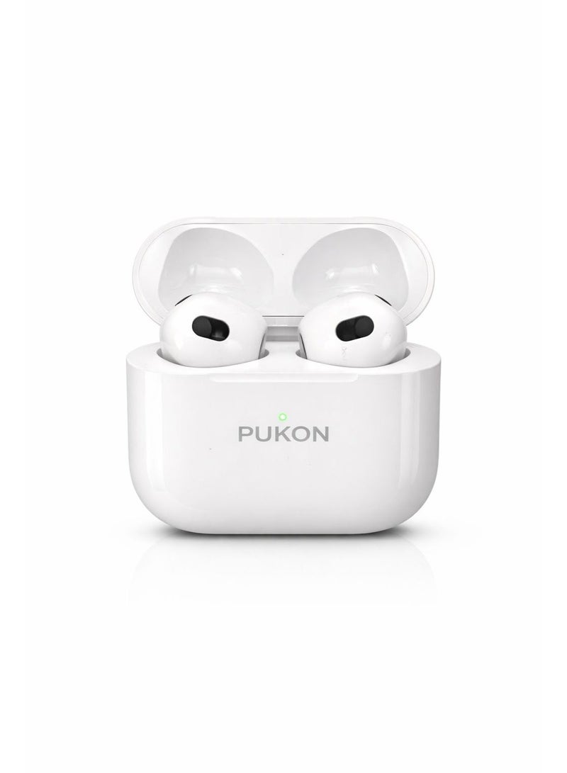 PUKON PK-11 Wireless Earbuds Bluetooth 5.4 with USB-C Charging Case & Charging Cable, 13mm HiFi Bass, Touch Control, Dual Mic, In-Ear TWS Headset for iPhone & Android – 1 Year Warranty - Image 3