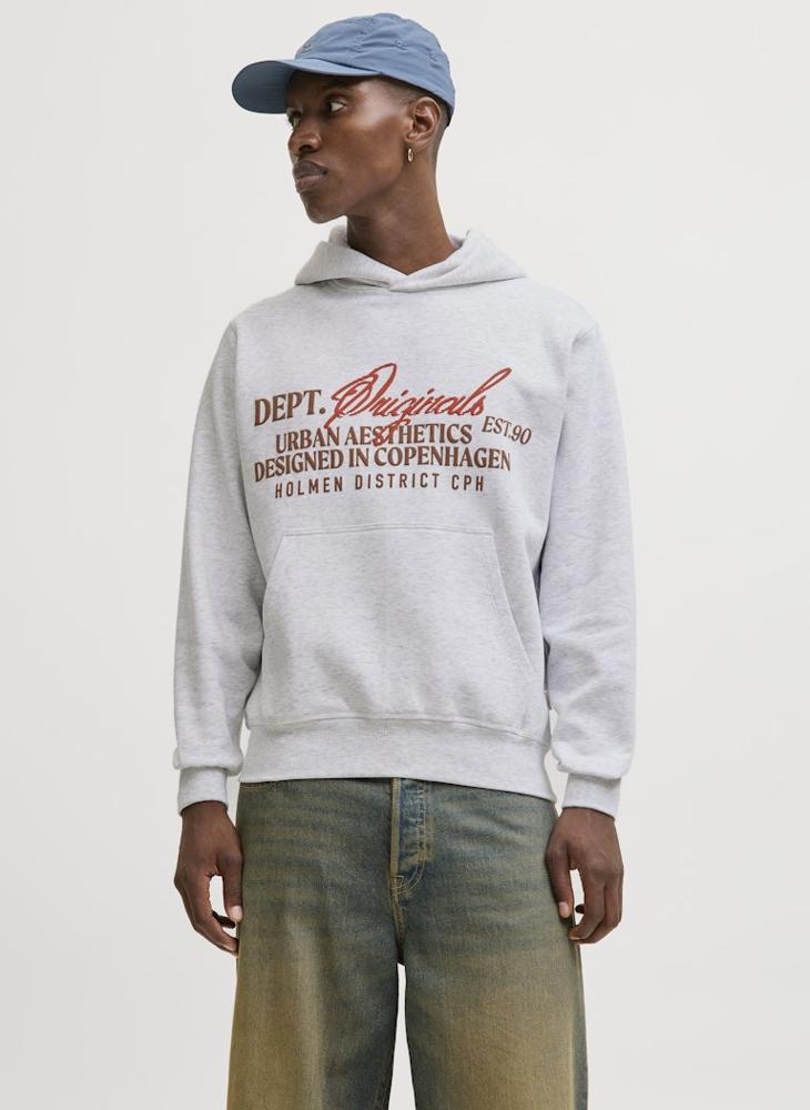 JACK & JONES Text Print Regular Fit Hoodie - Image 3