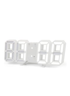3D LED Digital Alarm Clock Easy Read, Modern Design LED Wall/Desk Clocks with Alarm, Multi-Levels Brightness, Time, Date, Thermometer, Nightlight for Bedroom Office Kitchen