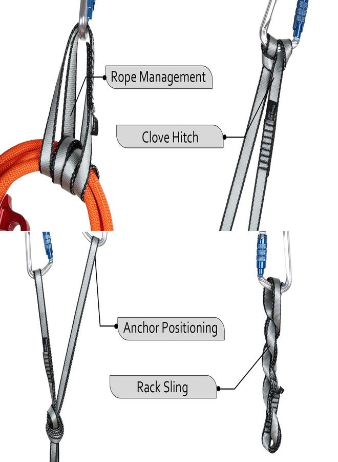 KLYTORX 18MM Nylon Climbing Sling Runner - 23KN CE2008/EN566 Certified Climbing Webbing for Rock Climbing, Rappelling, Mountaineering, Outdoor Adventures, Emergency Anchoring 30cm/ 12inch |Pack of 6（Red） - Image 5