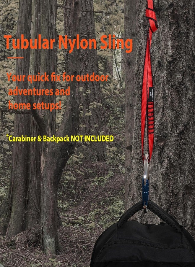 KLYTORX 18MM Nylon Climbing Sling Runner - 23KN CE2008/EN566 Certified Climbing Webbing for Rock Climbing, Rappelling, Mountaineering, Outdoor Adventures, Emergency Anchoring 30cm/ 12inch |Pack of 6（Red） - Image 3