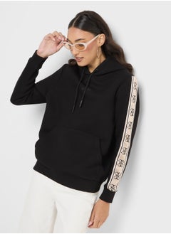 GUESS Drawstring Pocket Detail Hoodie  - Image 1