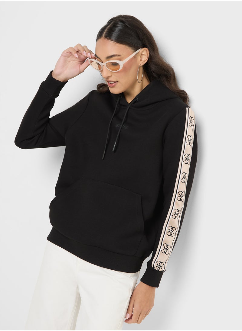 GUESS - Drawstring Pocket Detail Hoodie - Image 1