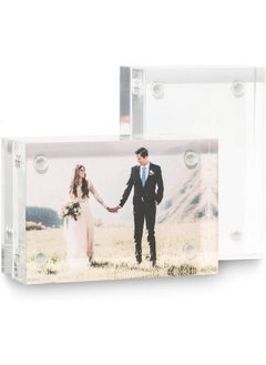 Juvale 2 Pack Acrylic Picture Frames 2X3 Mini Wallet Size For Photos Tabletop Desktop  - Image 2