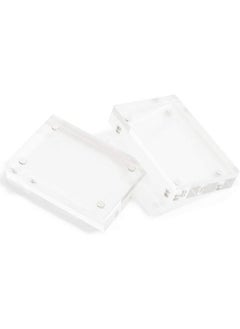 Juvale 2 Pack Acrylic Picture Frames 2X3 Mini Wallet Size For Photos Tabletop Desktop  - Image 3