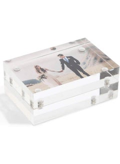 Juvale 2 Pack Acrylic Picture Frames 2X3 Mini Wallet Size For Photos Tabletop Desktop  - Image 5
