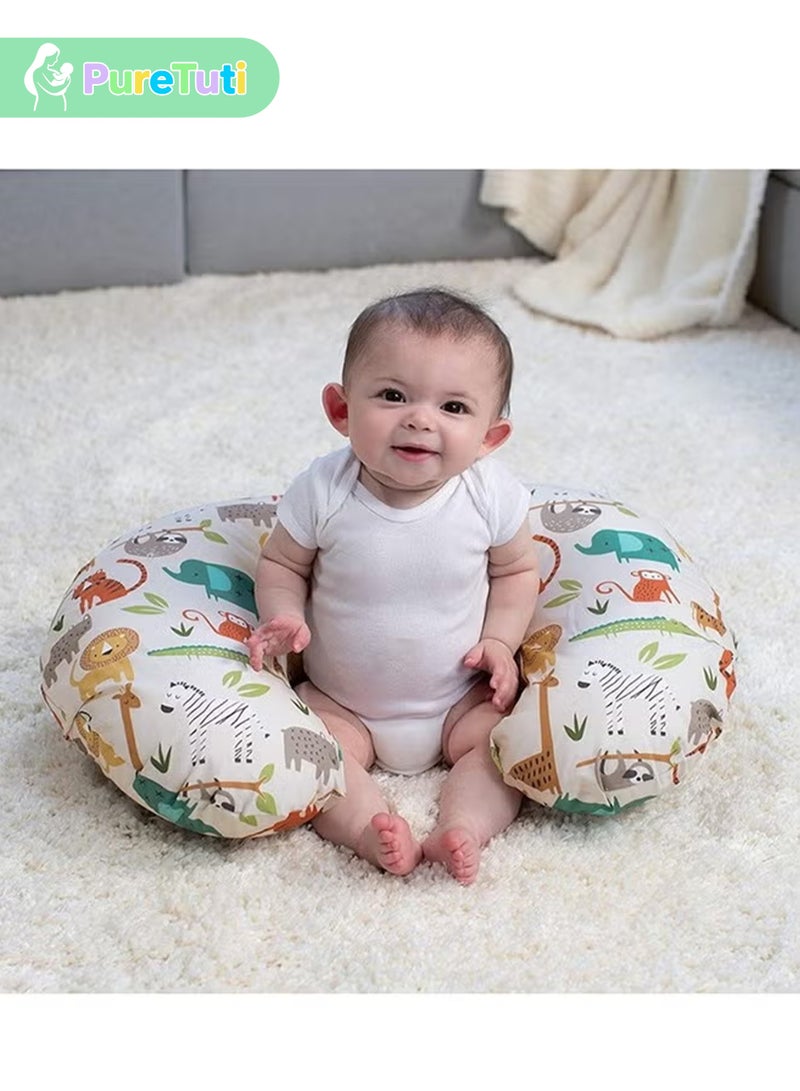 PureTuti Elastic U-shaped nursing pillow, 360° surround support, belly support and waist nursing pillow Memory foam filling | Multifunctional waist protection in late pregnancy + postpartum breastfeeding，Newborn must haves，Nursery（Pillowcase + pillow core） - Image 2