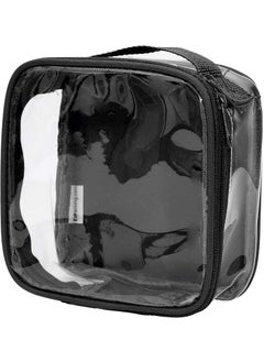 EzPacking Clear TSA Approved 3-1-1 Travel Toiletry Bag for Carry On/Quart Size Transparent Liquids Pouch for Airport Security/Reusable See Through Vinyl & PVC Plastic Organizer Men Women (Black) 