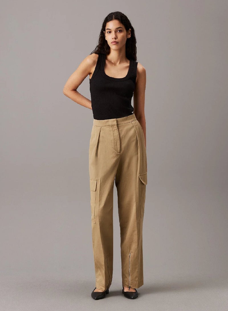 CALVIN KLEIN Relaxed Tailored Cargo Trousers - Image 4