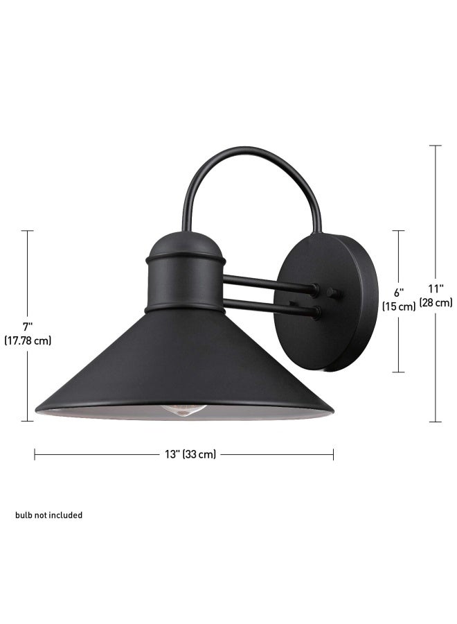 Globe Electric 44165 1-Light Outdoor Wall Sconce 2-Pack Weatherproof Black Finish Outdoor Lighting Modern Wall Lighting Porch Light Front Porch D Cor Patio D Cor Outdoor Bulb Not Included - Image 3