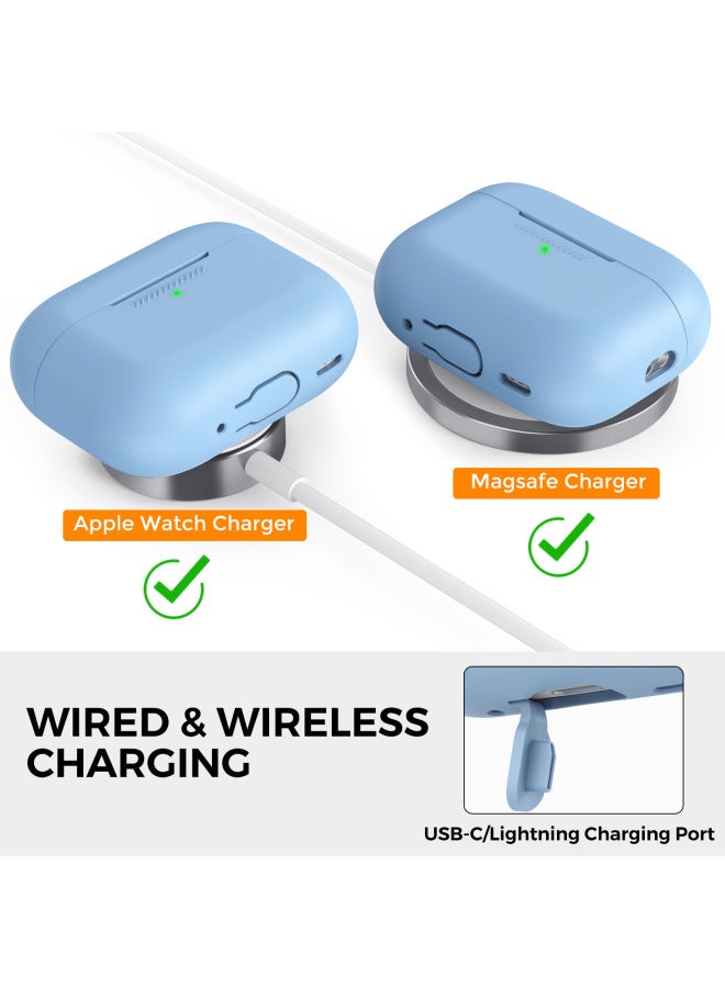 أهاستايل مناسب لـ Apple Airpods Pro 2 - غطاء سيليكون واقي عالمي مع سدادة غبار لكل من Lightning وType-C - Image 3