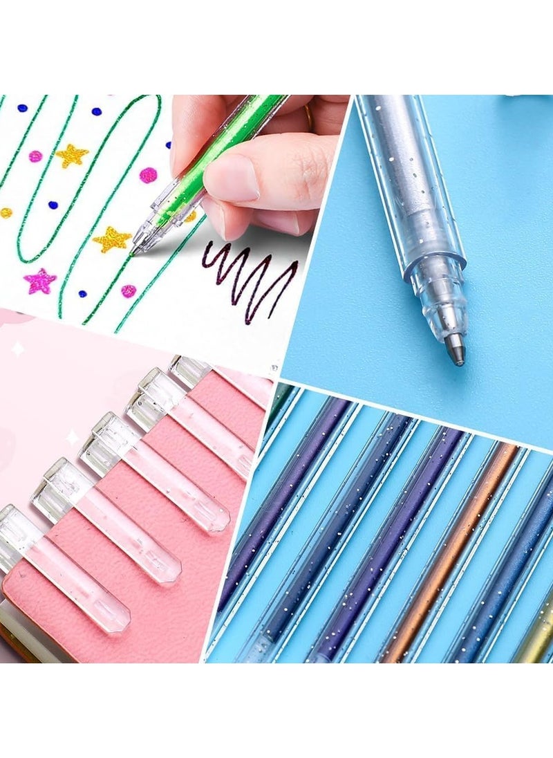 phomemo Strengthfully Glitter Gel Pens, Strengthfully Pens, Strengthfully Markers, Strengthfully Glitter Gel Pen Set, Glitter Gel Pens For Adult Coloring Books Fine Tip Colored Pens (18PCS with Refill)  - Image 3