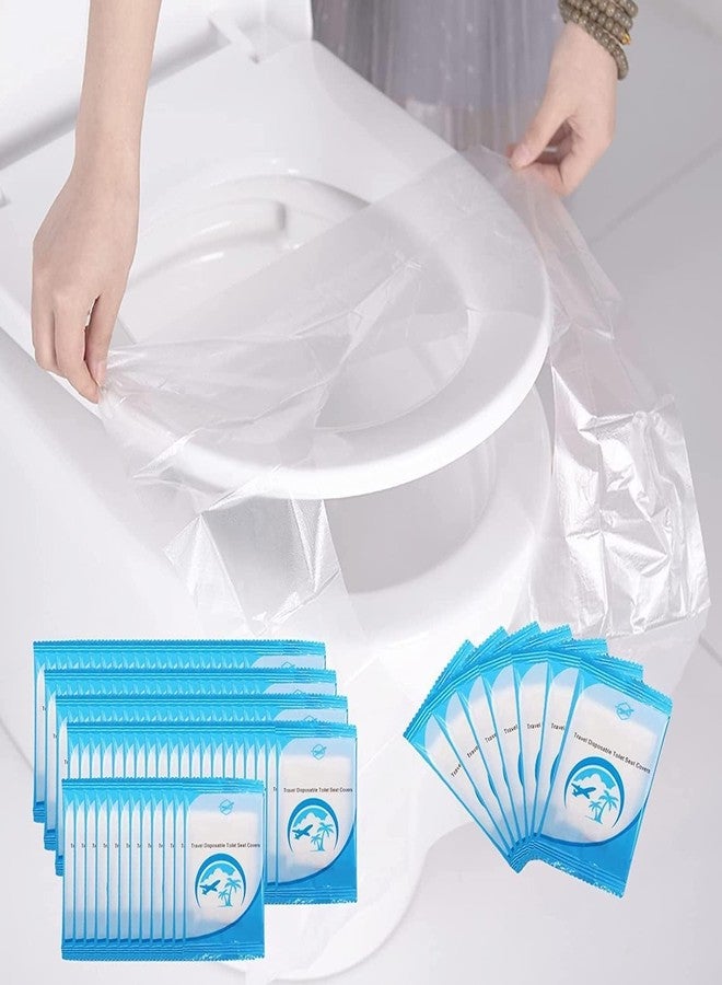 Akshify Disposable Toilet Seat Covers Waterproof & Hygienic Travel Pack – Non Slip Individually Wrapped Seat Protectors | No Direct Contact Public Toilets | Portable Biodegradable Covers (10) - Image 1