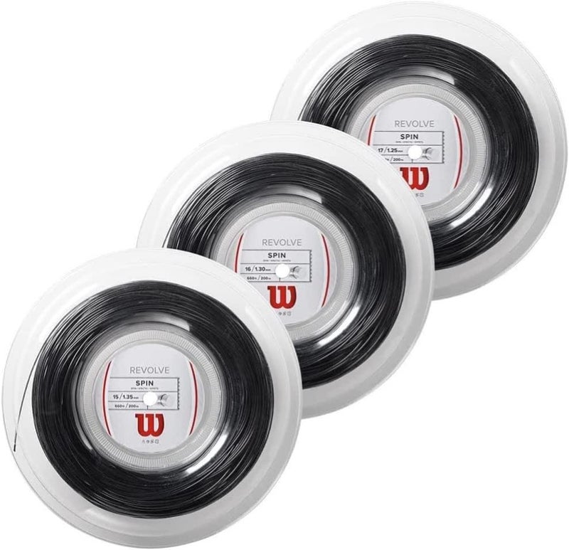 Wilson Revolve 16 Tennis String - Set, Black - Image 2
