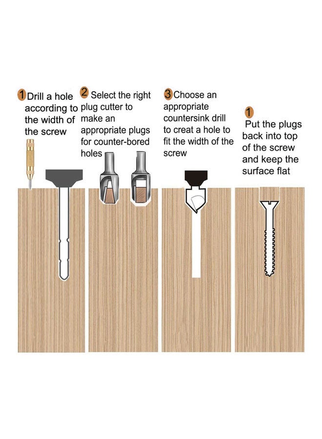 NIBEMINENT 8-Piece Round Shank Drill Bit Set Silver 13.00 x 3.00 11.00cm  - Image 3
