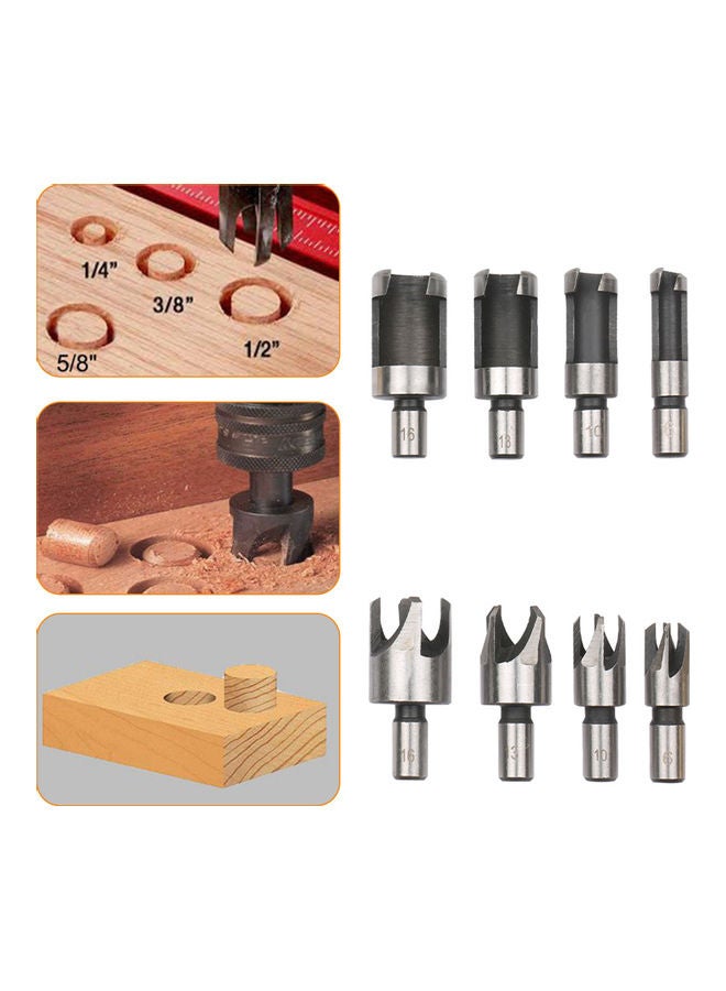 NIBEMINENT 8-Piece Round Shank Drill Bit Set Silver 13.00 x 3.00 11.00cm  - Image 2