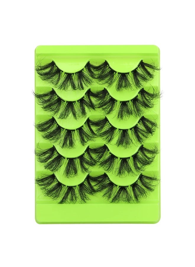 Boahankuke - Cluster Lashes 16-22mm Fluffy Dramatic Curly Russian Strip Cat-Eye Individual Lashes Wispy DIY Lash Extensions 6D Faux Mink False Eyelashes - Image 1