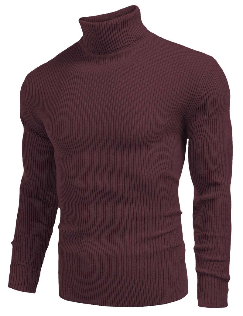 NORTHWIND Men's High and Turtle Neck Cotton T-Shirt (Maroon Banner, Small), Sweater - Image 2