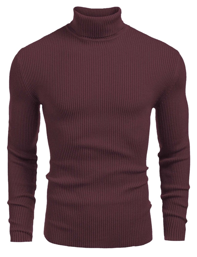 NORTHWIND Men's High and Turtle Neck Cotton T-Shirt (Maroon Banner, Small), Sweater - Image 1