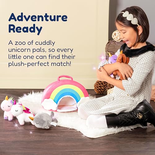PixieCrush Unicorn Stuffed Animal Set - 5 Plush Toys for Girls with Narwhal, Puppycorn, Kittycorn and Rainbow Unicorn - Soft Plushies with Carry Case - Gift for Kids Ages 3 and Up - Image 4