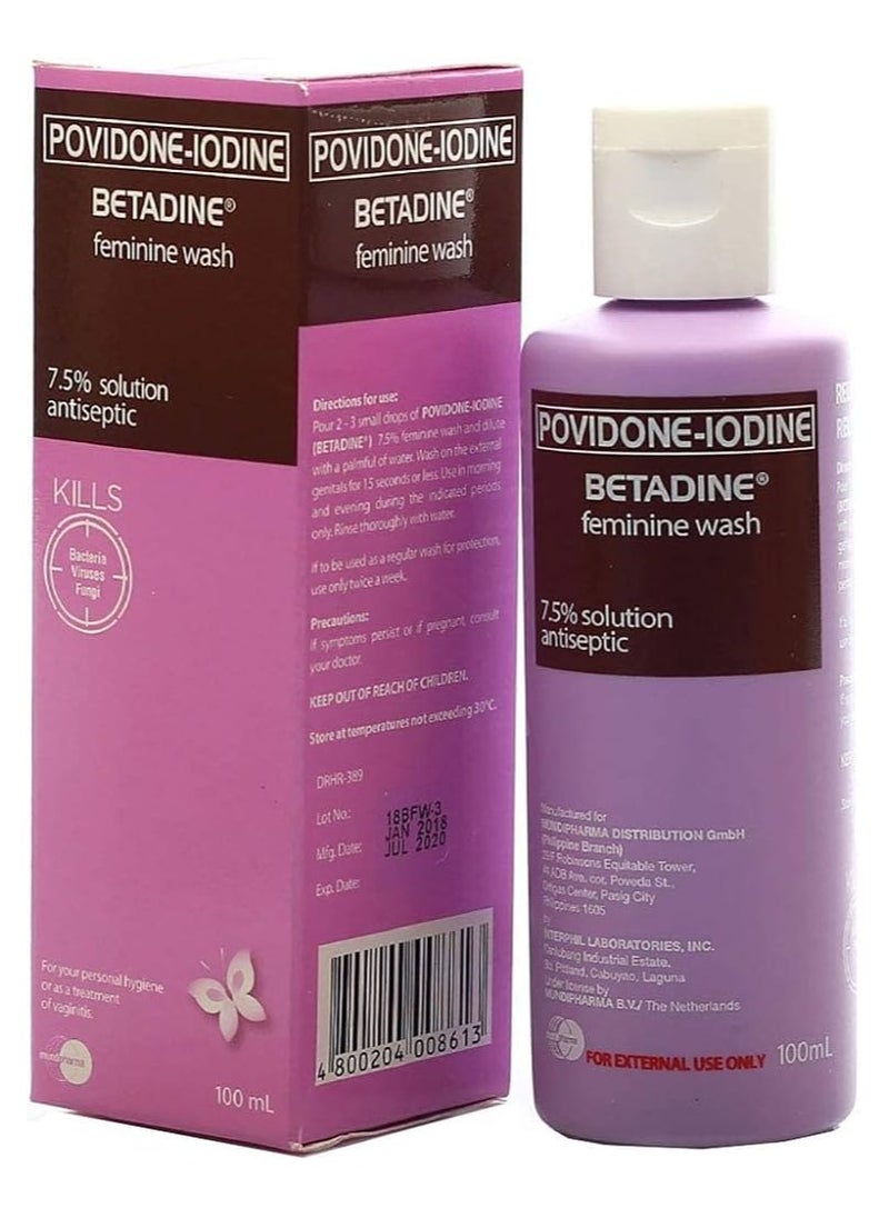 BETADINE Betadine Povidone-Iodine Antiseptic Feminine Wash - 100ml 