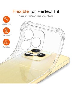 ماركة غير محددة Case Compatible with Realme C63, Clear Case Four Corners Full Body Protection TPU Anti-Yellow Phone Cover - Clear  - Image 2