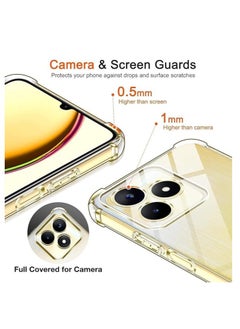 ماركة غير محددة Case Compatible with Realme C63, Clear Case Four Corners Full Body Protection TPU Anti-Yellow Phone Cover - Clear  - Image 4